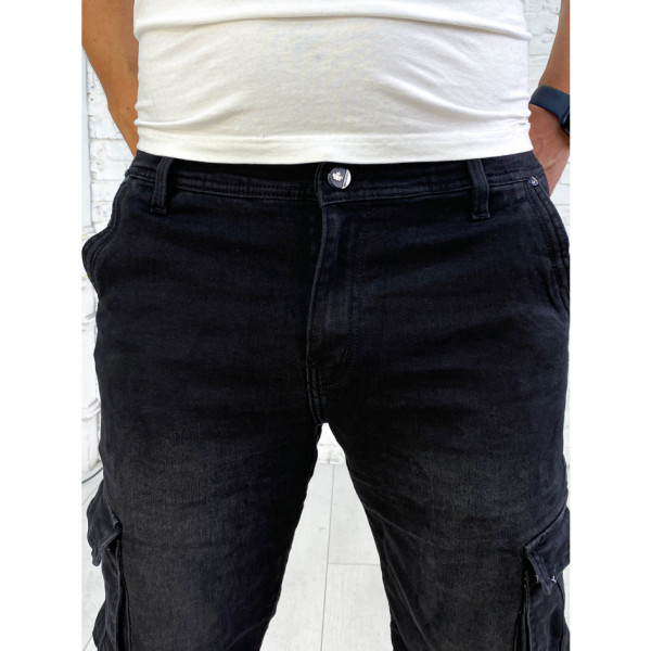 6002 * чорні штани карго (коттон, 8 од. розміри молодіжка: 28, 29, 30, 31, 32, 33, 34, 36) видача наступного дня