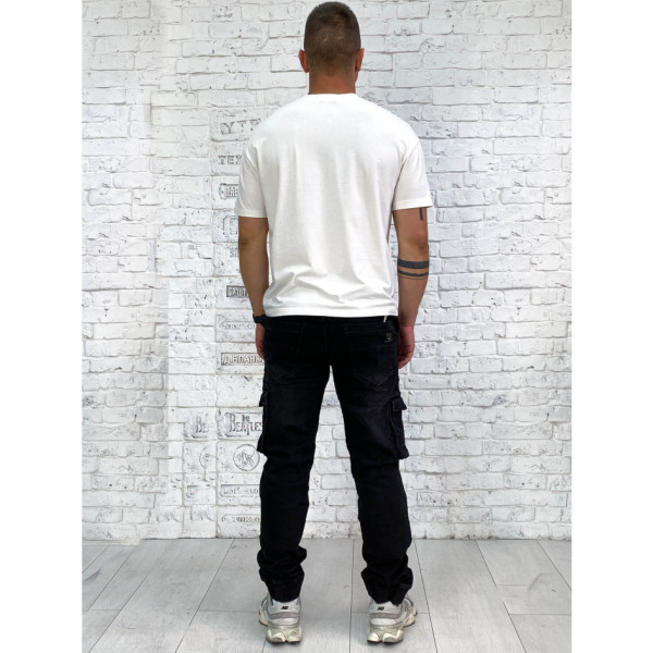 6002 * чорні штани карго (коттон, 8 од. розміри молодіжка: 28, 29, 30, 31, 32, 33, 34, 36) видача наступного дня