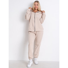 5381-2 світло-бежевий спортивний костюм жіночий (5'TH AVENUE, турецька двонитка, 4 од. розміри батал: 50. 52. 54. 56)