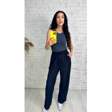 0106-1* чорні жіночі брюки кльош (рубчик, 5 од. розміри на бірках: XL-5XL, відповідає S-XL) видача наступного дня