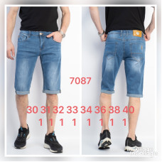 7087 # блакитні чоловічі джинсові шорти (стрейч, 8 од. розміри норма: 30. 31. 32. 33. 34. 36. 38. 40) видача наступного дня