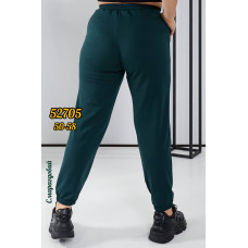 52705-71 * смарагдові жіночі спортивні штани (турецька двонитка, 5 од. розміри батал: 50. 52. 54. 56. 58) видача наступного дня