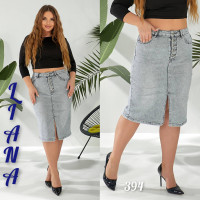 0394* сіра жіноча спідниця джинсова (стрейчева, 6 од. розміри батал: 30. 31. 32. 33. 34. 36) видача наступного дня