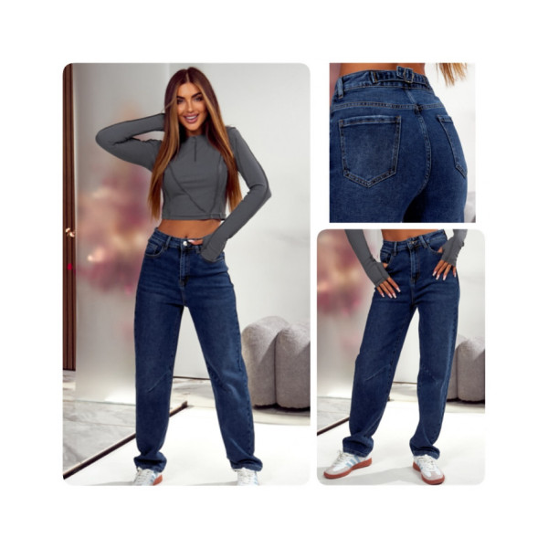 0173 сині жіночі джинси баггі (LADY N, стрейчові, 6 од. розміри норма: 25-30) видача наступного дня