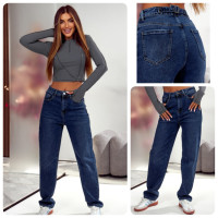 0173 сині жіночі джинси баггі (LADY N, стрейчові, 6 од. розміри норма: 25-30) видача наступного дня