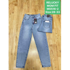 0516-2# блакитні жіночі джинси мом (Relucky, 6 од., розміри напівбатал: 28-33) видача наступного дня