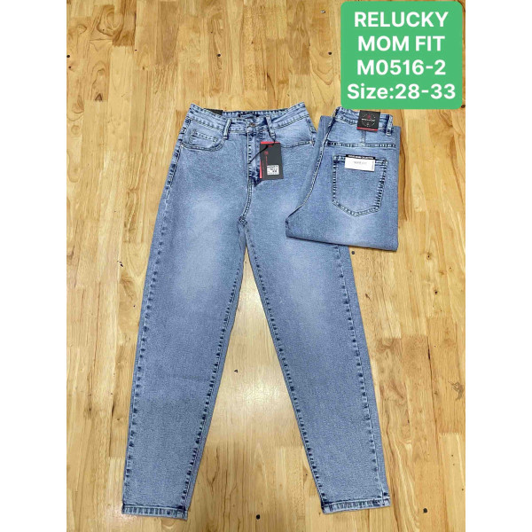 0516-2# блакитні жіночі джинси мом (Relucky, 6 од., розміри напівбатал: 28-33) видача наступного дня
