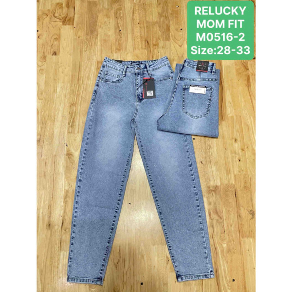 0516-2# блакитні жіночі джинси мом (Relucky, 6 од., розміри напівбатал: 28-33) видача наступного дня