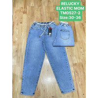 0527-2# блакитні жіночі джинси мом (Relucky, 6 од., розміри батал: 30-36) видача наступного дня