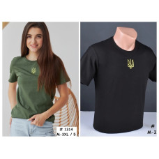 1314# вибір кольору жіноча футболка (бавовна, 5 од., розміри напівбатал: M-3XL) видача наступного дня
