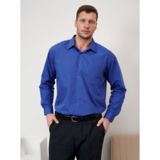 1362 синя чоловіча сорочка (на ґудзиках, 12 од. розміри батал: 47-52, повторюються)