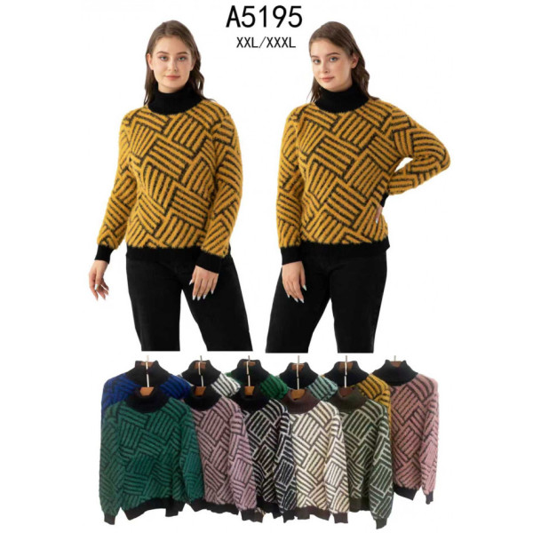 5195 мікс квітів жіночий светр (5 од., розміри батал: 2xl-3xl)