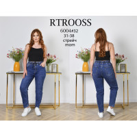 6004* сині жіночі джинси мом (6 од., розміри батал: 31-38) видача наступного дня
