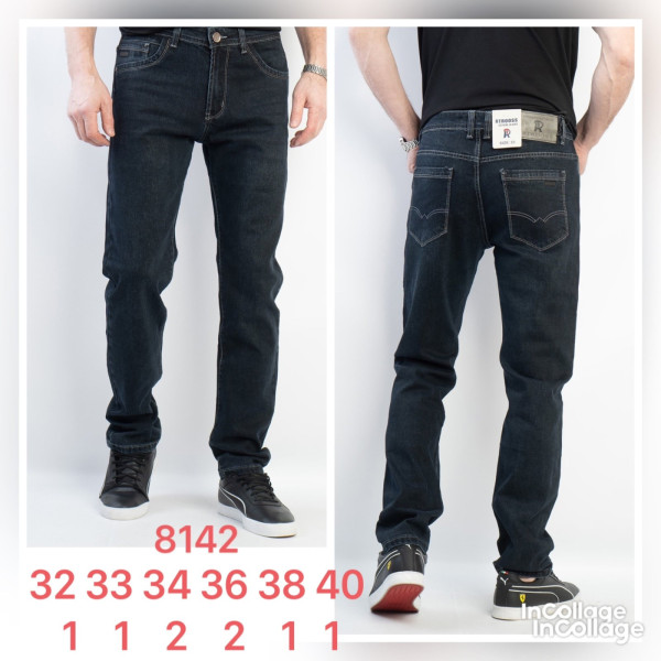 8142 * сині чоловічі джинси (rtrooss, стрейч, розміри норма: 32-40) видача наступного дня