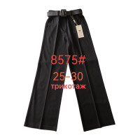 8575# черные женские брюки Fudeyan (трикотаж, 6 ед, размеры норма: 25-30) выдача на следующий день