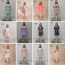0416-99* мікс забарвлень та моделей без вибору жіноча туніка (тканина бамбук, з кишенями, 10 од. універсальний батальний розмір: 56-58) видача наступного дня