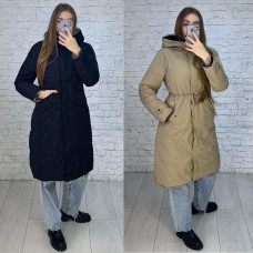 24115-1 * чорна двостороння жіноча куртка (синтипон, з капюшоном, на затяжках, 4од, розміри на бирках, L. XL. 2XL. 3XL, відповідають нормі: S. M. L. XL) видача наступного дня