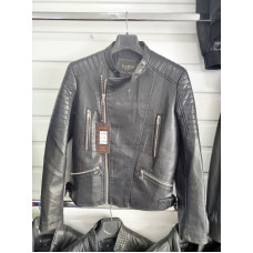 0303 * чорна чоловіча куртка (екошкіра, 7 од. розміри напівбатал: 48. 50. 50. 52. 54. 56. 58) видача наступного дня