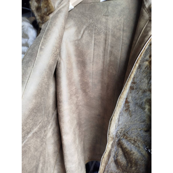 2611* бежевая женская шубка (3 ед, размеры батал: 5XL. 6XL. 7XL) выдача на следующий день