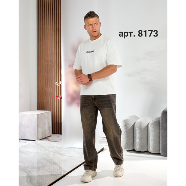 8173# серые мужские джинсы (стрейч коттон, 6 ед, размеры норма: 28-38) выдача на следующий день