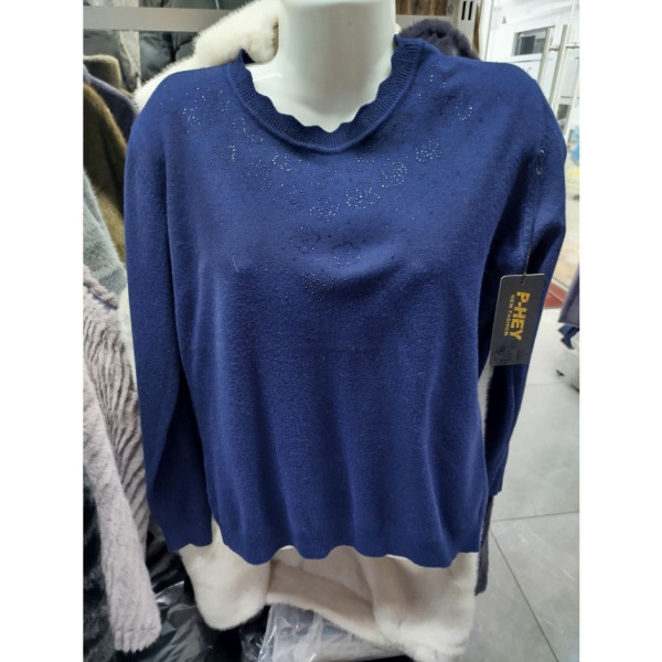 0899# мікс кольорів жіночий кашеміровий светр (10 од., розміри батал: 52-58) видача наступного дня