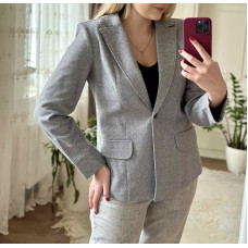 5225-6 * сірий жіночий піджак (LADY N, матеріал костюмка, 4 од. розміри напівбатал: 48. 50. 52. 54) видача наступного дня