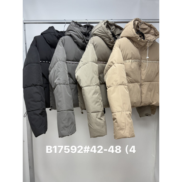 17592* вибір кольору жіноча куртка на синтепоні (4 од., розміри норма: 42-48) видача наступного дня