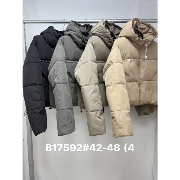 17592* вибір кольору жіноча куртка на синтепоні (4 од., розміри норма: 42-48) видача наступного дня