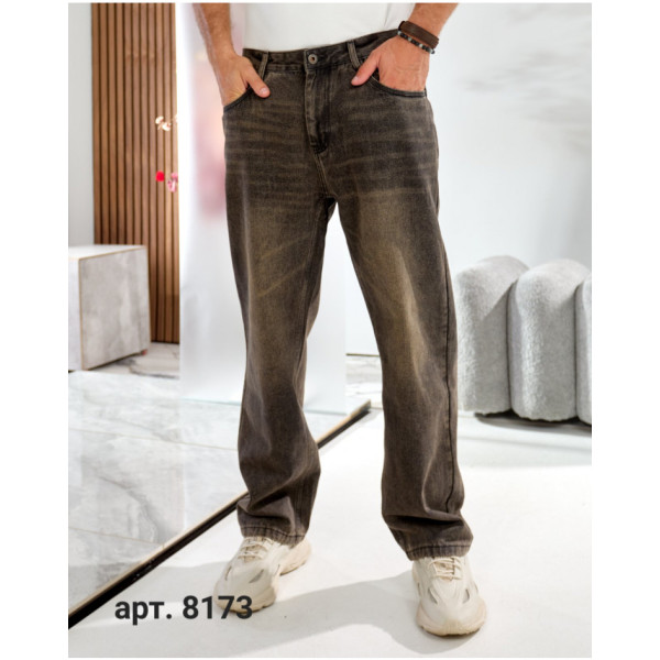 8173# серые мужские джинсы (стрейч коттон, 6 ед, размеры норма: 28-38) выдача на следующий день