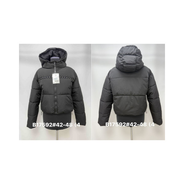 17592* вибір кольору жіноча куртка на синтепоні (4 од., розміри норма: 42-48) видача наступного дня