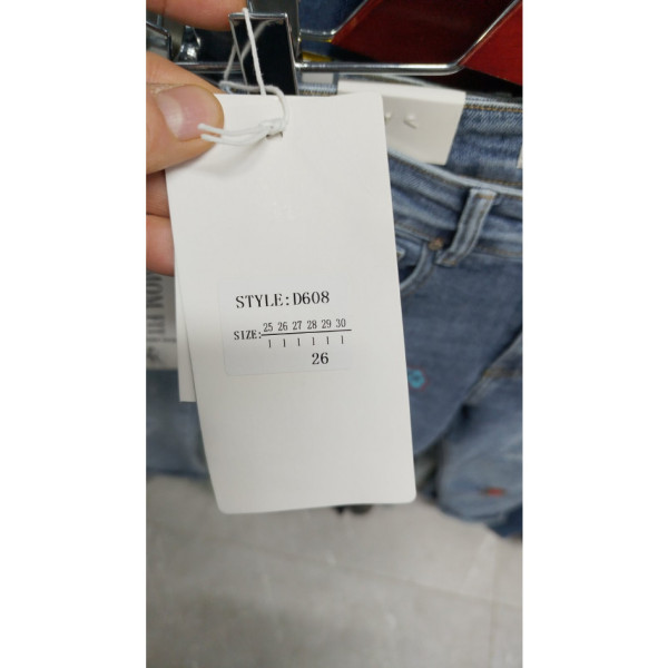 0608# голубые женские стрейчевые джинсы New Jeans (6 ед, размеры норма: 26-31) выдача на следующий день