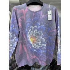 0103-2 # мікс квітів жіночий светр (з камінням, кашемір, 10 од., розміри батал: 52-56 універсальний) видача наступного дня