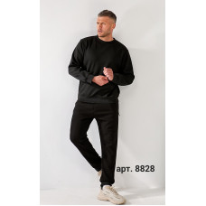 8828 * чорний чоловічий спортивний костюм на велюрі (95% бавовна, 5% еластан 5 од. розміри напівбатал: l. xl. 2xl. 3xl. 4xl) видача наступного дня