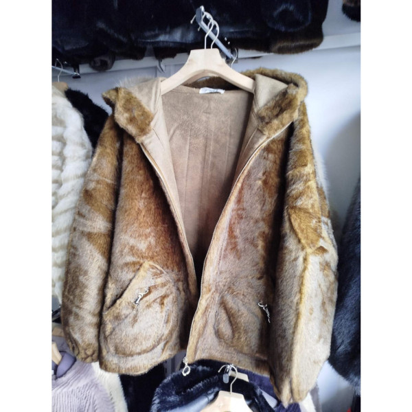 2611* бежевая женская шубка (3 ед, размеры батал: 5XL. 6XL. 7XL) выдача на следующий день