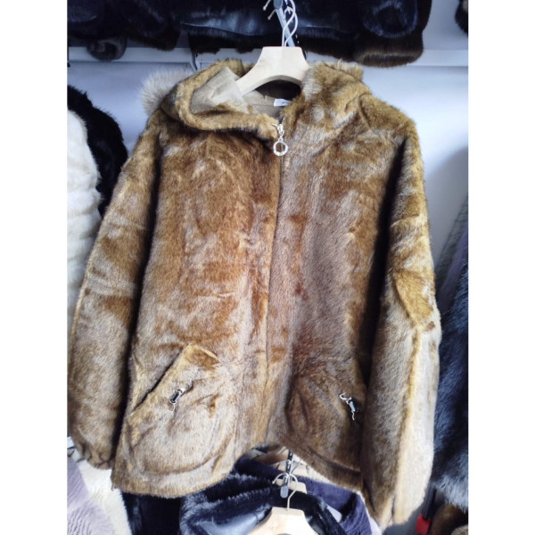 2611* бежевая женская шубка (3 ед, размеры батал: 5XL. 6XL. 7XL) выдача на следующий день