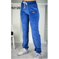 92120* сині жіночі спортивні велюрові штани (5 од., розміри батал: 50, 52, 54, 56, 58) видача наступного дня