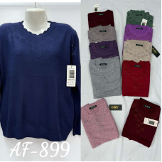 0899# мікс кольорів жіночий кашеміровий светр (10 од., розміри батал: 52-58) видача наступного дня