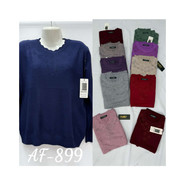 0899# мікс кольорів жіночий кашеміровий светр (10 од., розміри батал: 52-58) видача наступного дня