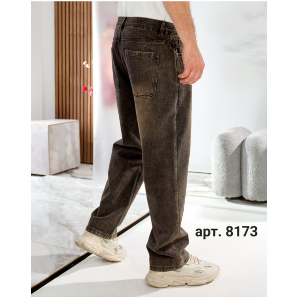 8173# серые мужские джинсы (стрейч коттон, 6 ед, размеры норма: 28-38) выдача на следующий день