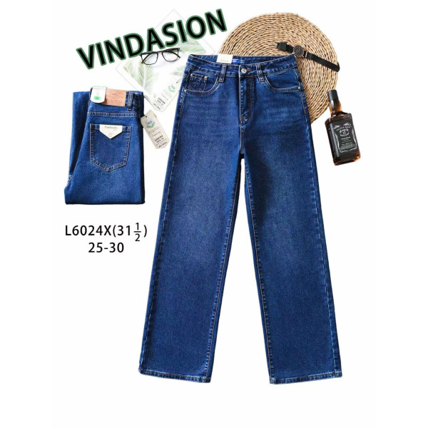6024 # синие женские джинсы (VINDASION, 6 ед. размеры норма: 25-30) выдача на следующий день