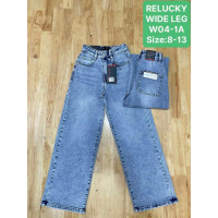 0004-1# синие детские джинсы relucky (стрейч-коттон, 6 ед, размеры детские: 8-13) выдача на следующий день Джинсы
