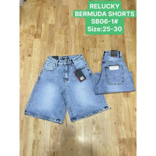 0006# блакитні жіночі джинсові шорти relucky (стрейч-коттон, 6 од., розміри норма: 25-30) видача наступного дня Relucky