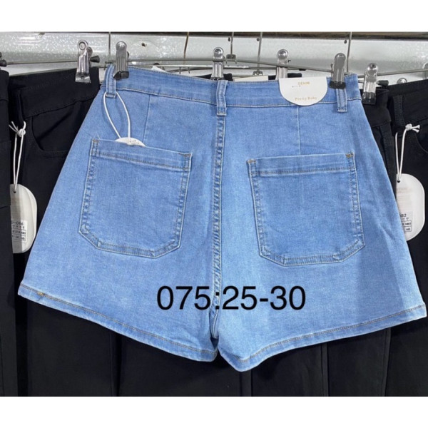 0075# голубые женские шорты-юбка (New Jeans, стрейч, 6 ед, размеры норма: 25-30) выдача на следующий день New Jeans