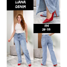 0595* блакитні жіночі джинси (6 од., розміри напівбатал: 28-33) видача наступного дня Джинси