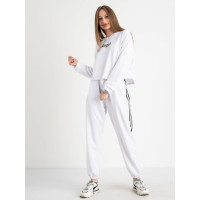 7704-103 / белый женский спортивный костюм (M&C, двунитка, 3ед. универсальный размер норма:S/М) Спортивный костюм
