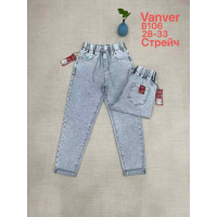 0106# серые женские джинсы vanver (стрейч коттон, 6 ед, размеры полубатал: 28-33) выдача на следующий день Vanver