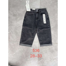 0536# серые женские джинсовые шорты (New Jeans, стрейч, 6 ед, размеры полубатал: 28-33) выдача на следующий день New Jeans