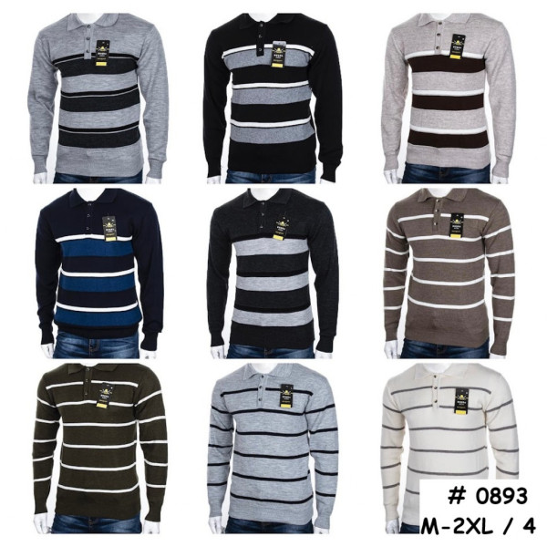 0893* выбор цвета мужской свитер (4 ед, размеры норма: M-2XL) выдача на следующий день Свитер