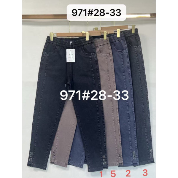 0971# выбор цвета женские джинсы (Fudeyan, 6 ед. размеры полубатал: 28-33) выдача на следующий день FUDEYAN