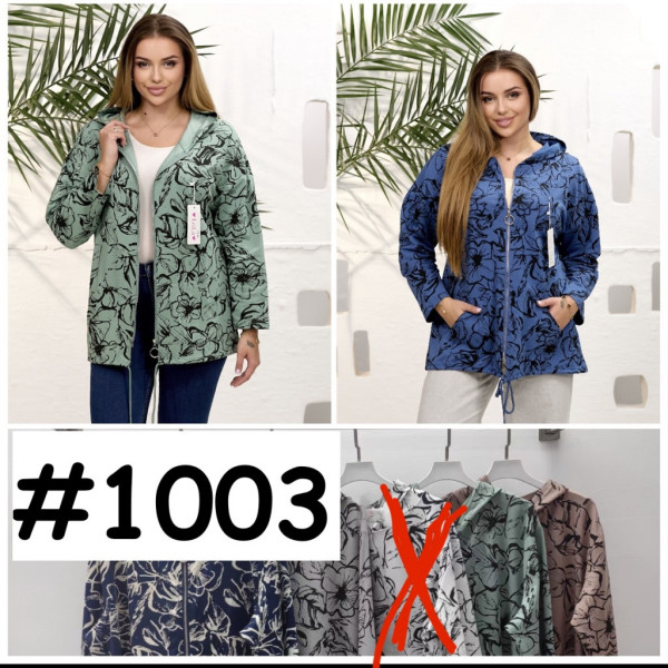 1003# выбор цвета женская ветровка (4 ед, размеры батал: L. XL. 2XL. 3XL) выдача на следующий день Куртка